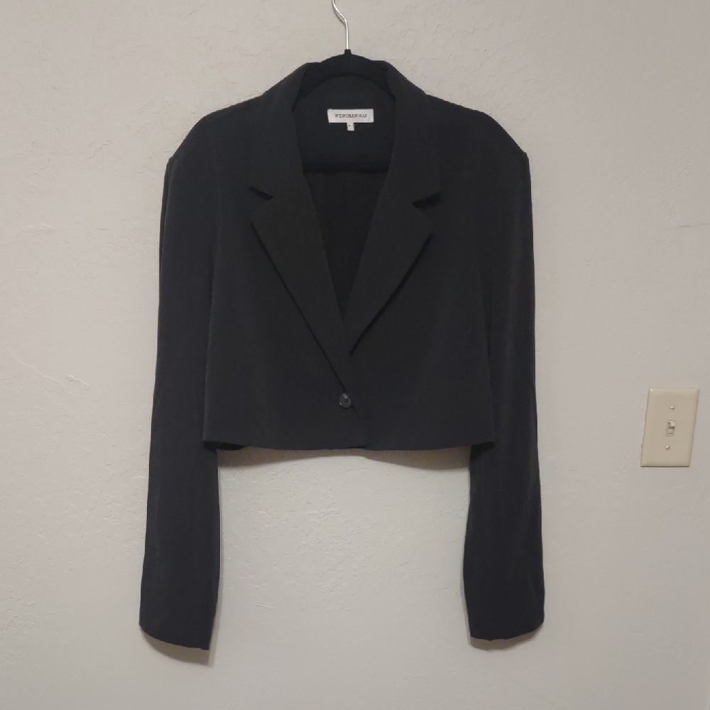 Weworewhat Black Cropped Blazer